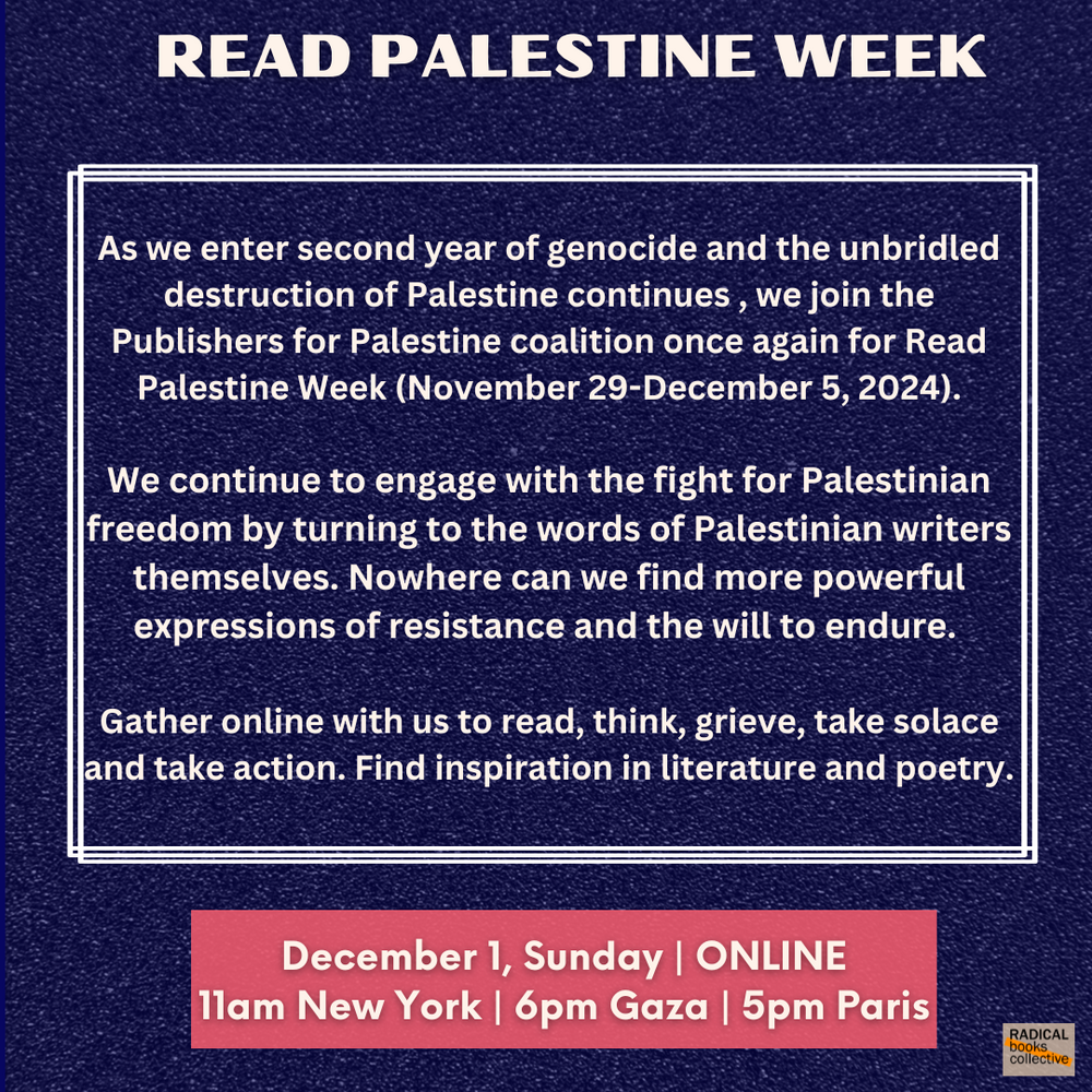 
                  
                    December 1, 2024: Reading Palestine
                  
                